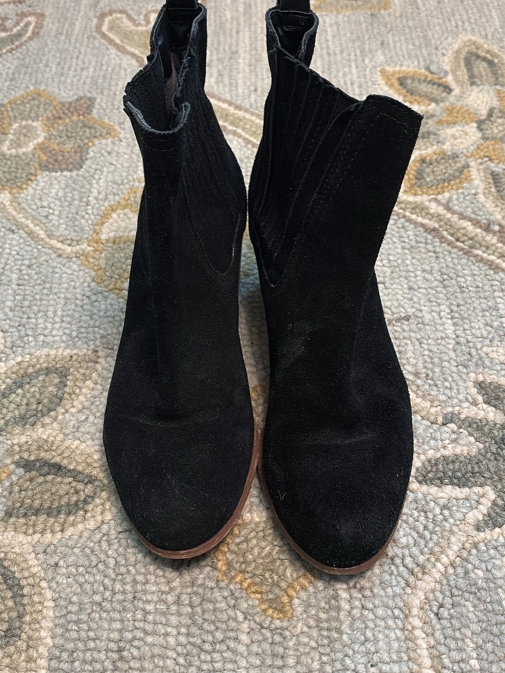 Sam Edelman Black Suede Chelsea Ankle Booties